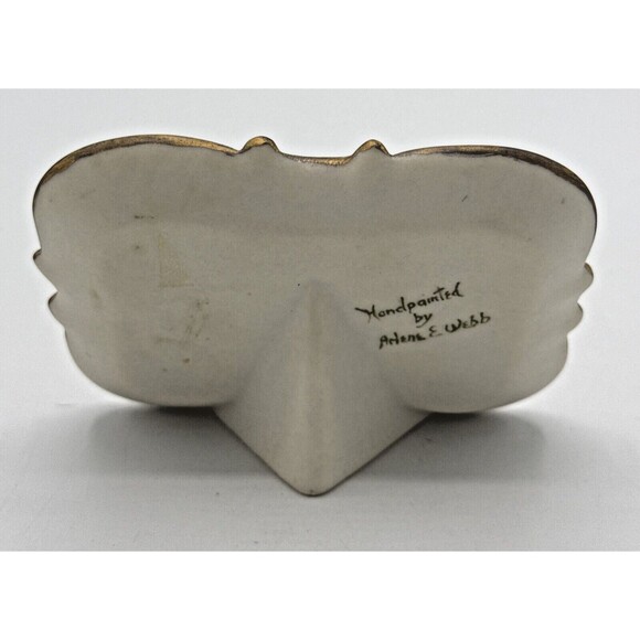 Vintage Hand Painted Signed “Arlene Webb” Freestanding Ceramic Plaque 4”x3” - Picture 4 of 13